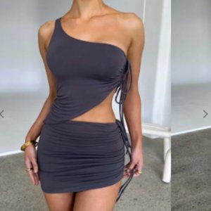 BABYBOO Stormi Top and Skirt Set in Charcoal